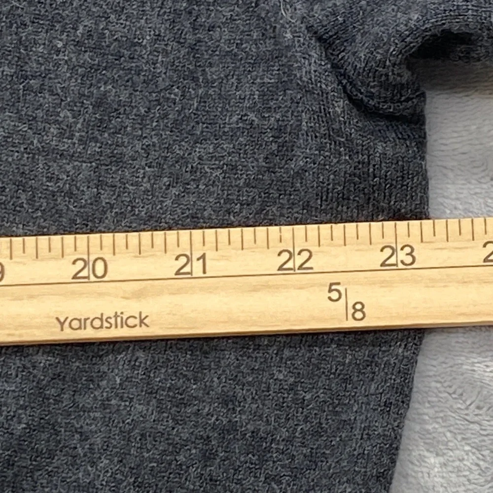 Banana Republic Mens XXL Charcoal Gray 100% Merino Wool Quarter Zip Sweater